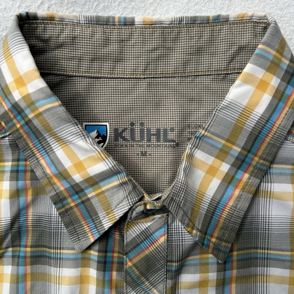 Kuhl Mens M Button Up Shirt Activewear Outdoor Pearl Snap Western Eluxur Plaid - Picture 3 of 11